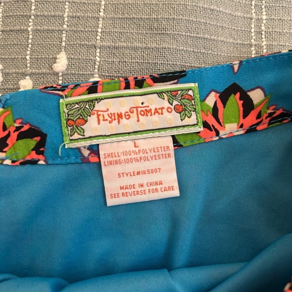 Flying tomato Floral Patterned Blue Skirt size L - Picture 2 of 8